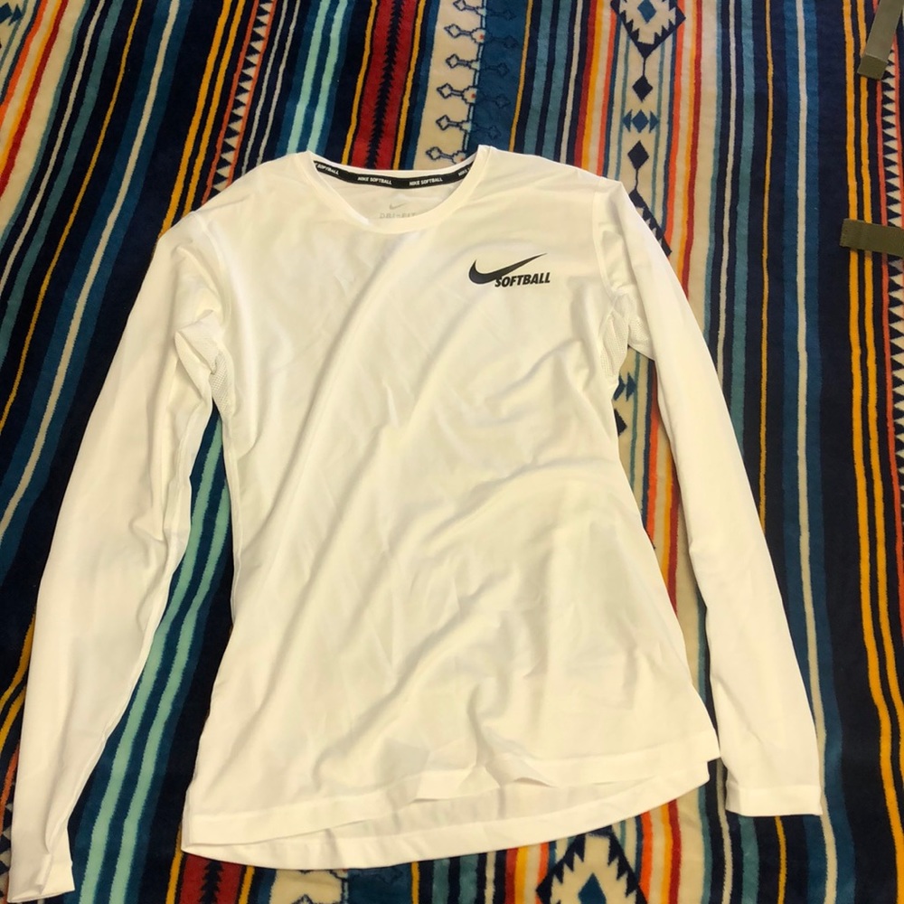 Whit Nike softball long sleeve